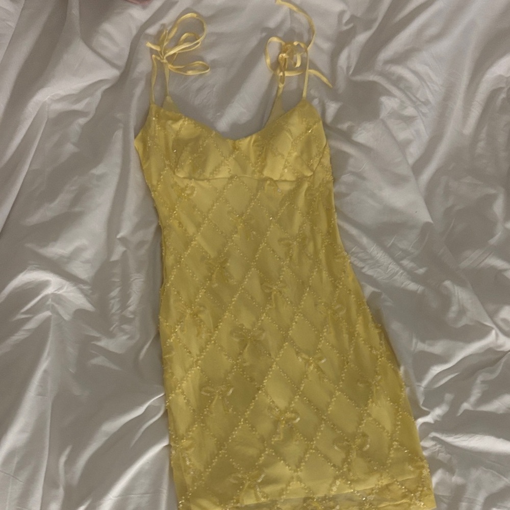 Windsor Light Yellow Sequin Dress